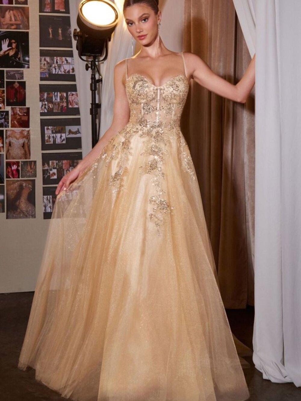 FORMAL DRESS. NAVY BLUE, GOLD,OLIVE GREEN MOTHER OF THE BRIDE/GROOM PARTY BALL - Picture 2 of 5